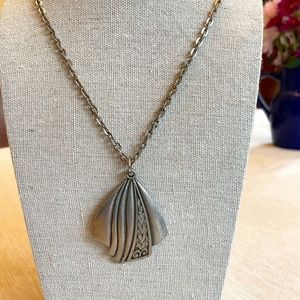 Vintage large R. Tennesmed Sweden Pewter necklace